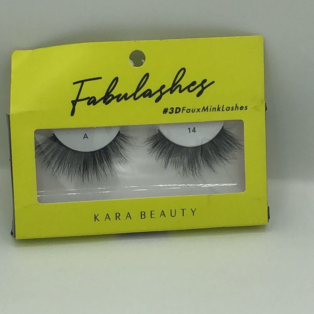 Kara Beauty  Strip Lash A14 FABULASHES 3D Faux Mink Lashes Extension New in Box